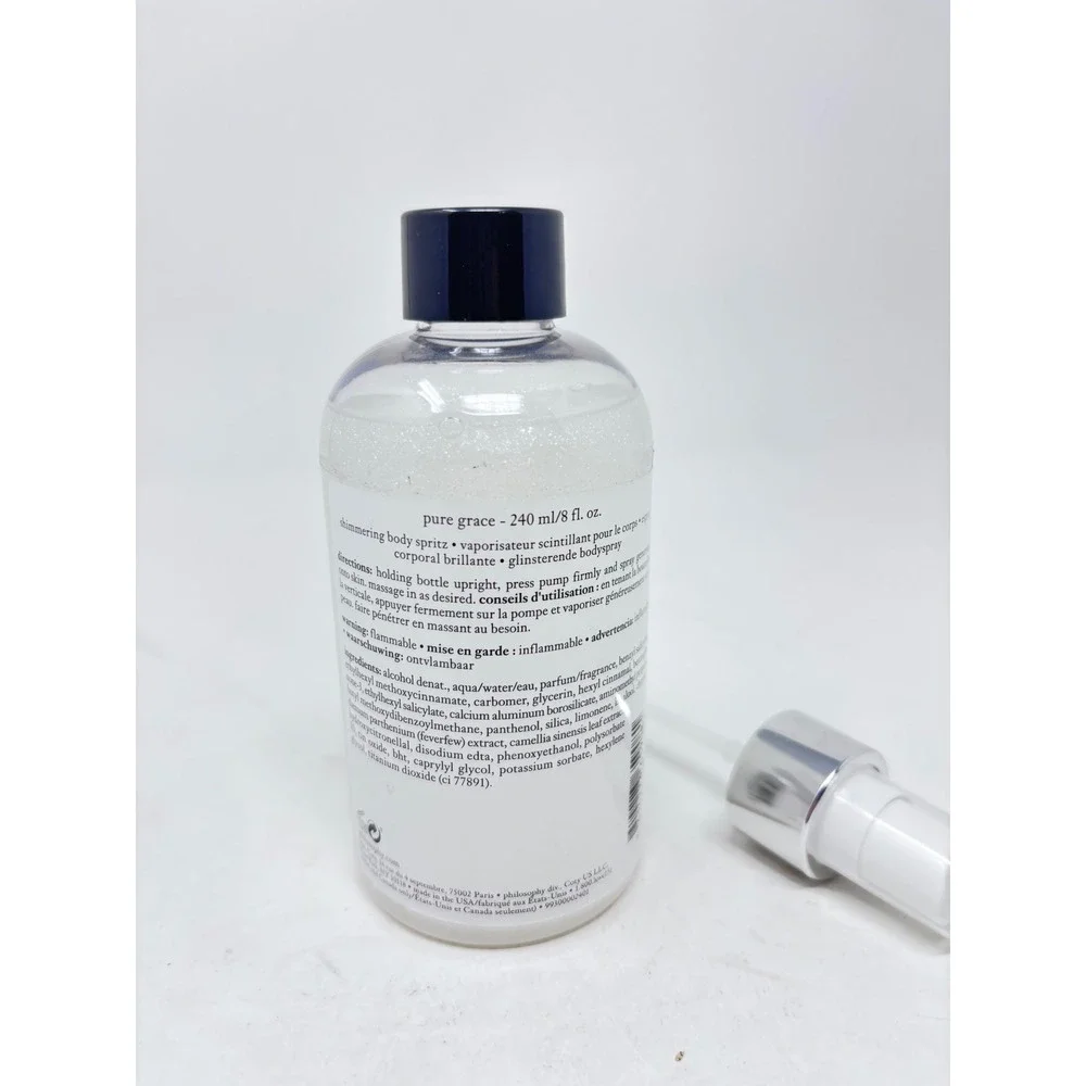 New Philosophy Pure Grace Shimmering Body Spritz 8oz Fragrance Mist Discontinued